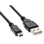 Кабель USB 2.0 A-->mini-B 5P (1.8 м) черный, Telecom TC6911BK-1.8M, фото 1