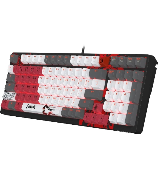 Клавиатура A4Tech Bloody S98 Naraka BLMS Plus проводная, USB Type-A, чёрный/красный