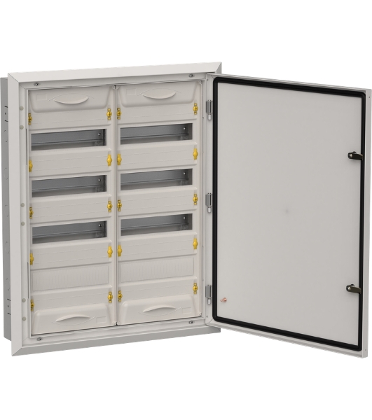 Корпус металлический IEK TITAN 5 ЩРв-96 (2х48) 755х625х130мм IP31 серый (одна дверь)