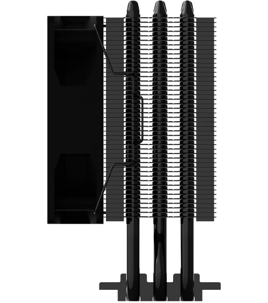 Кулер ZALMAN CNPS4X BLACK V2, 92мм FAN, 3 HEAT PIPES, 4-PIN PWM, 800-2000 RPM, 29DBA, HYDRO BEARING, LGA1851/1700, AM5/AM4, screw type installation