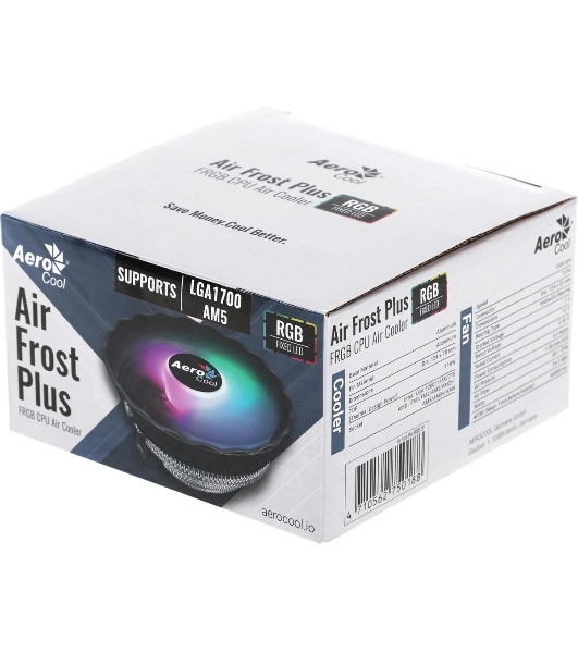 Кулер для процессора Aerocool/Formula Air Frost Plus серебристый, 120 мм, алюминий, 1500 об/мин, 24.2 дБ, 3 pin, 110 Вт, 70 мм