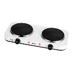 Плита настольная электрическая Centek CT-1507 белый, 2 кВт, ТЭН, конфорки - 2, эмаль, поворотные переключатели, фото 1