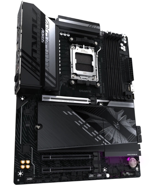 Материнская плата Gigabyte B850 AORUS ELITE WIFI7 rev. 1.1, AM5, AMD B850, 4xDDR5, 4xSATA, 3xM.2, 1xPCIe 5.0 x16, 2xPCIe 3.0 x16, 1xDP, 1x2.5Gb LAN, Wi-Fi 7, Bluetooth 5.4, 1xUSB-C 10Gbps, 2xUSB-A 10Gbps, 5xUSB-A 5Gbps, 4xUSB-A 2.0, 3x3.5 мм + S/PDIF оптический, 7.1, ATX