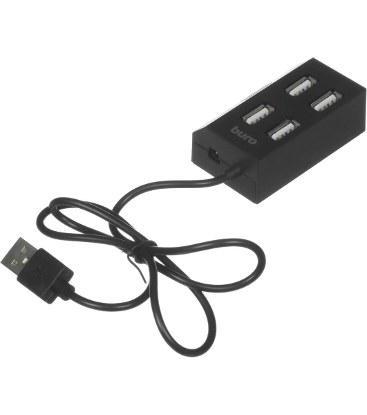 USB-концентратор Buro BU-HUB4-U2.0, USB 2.0, USB 4 порта, USB
