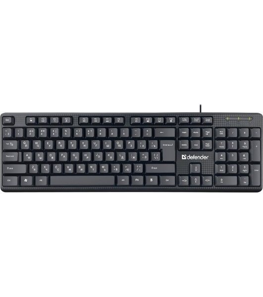 Клавиатура проводная Defender Daily HB-162, USB, черный