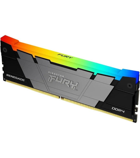 Оперативная память Kingston Fury Renegade, DDR4, 8GB (1x8GB), 3600MHz, CL16, DIMM, с радиатором, RGB, серебристый/черный