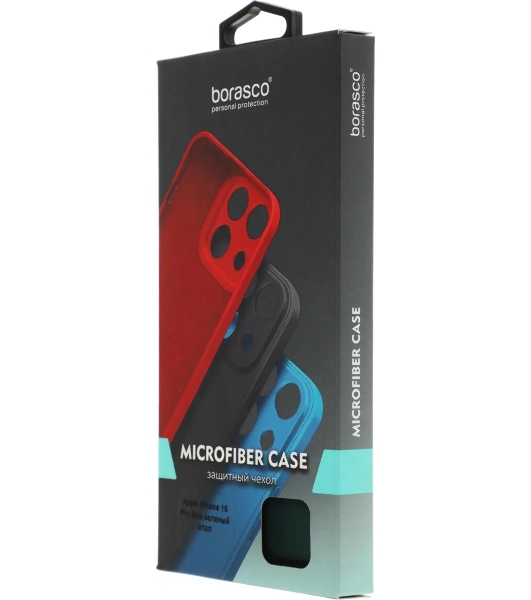 Чехол Microfiber Case для Apple iPhone 16 Pro Max зеленый опал, Borasco