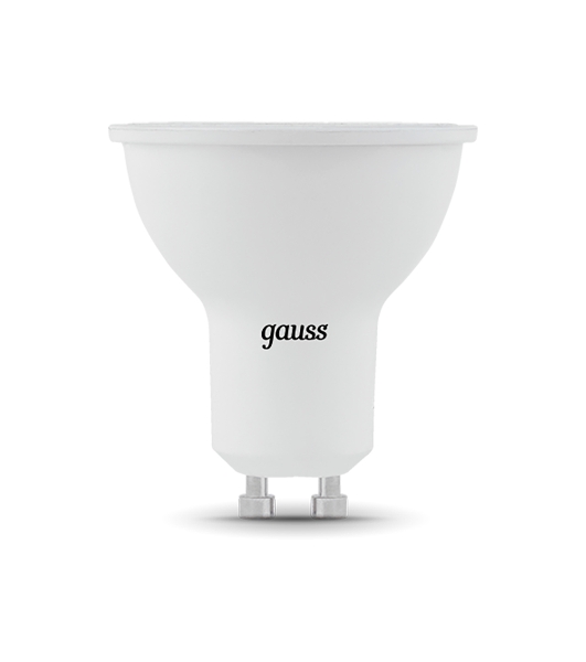 Лампа светодиодная Gauss 101506309 LED 9 Вт 860 Лм 6500К GU10 софит MR16 холодная черный