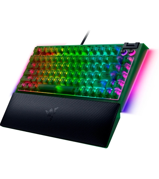 Клавиатура Razer BlackWidow V4 75% Orange Switch Phantom Green Edition проводная, USB Type-A, зелёный