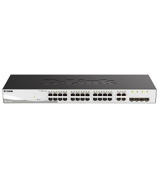 Коммутатор D-Link DGS-1210-28/F3A, 24×1 Гбит/с + 4×1 Гбит/с Combo, настраиваемый
