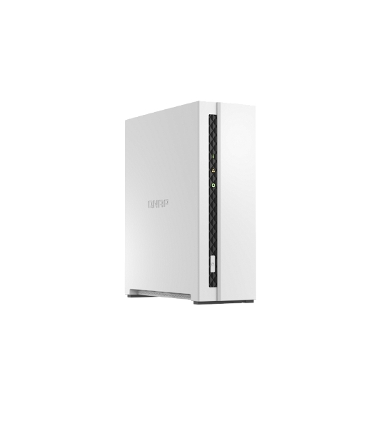 Сетевое хранилище SMB QNAP TS-133 NAS 1 HDD tray. ARM 4-core Cortex-A55 1.8GHz, ram 2 Gb (max), 1x1GbE, 1xUSB 2.0 port,1xUSB 3.2 Gen 1
