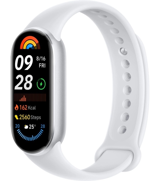Фитнес-браслет Xiaomi Smart Band 9 M2345B1, 1.62' AMOLED, 5G, Bluetooth, IPX8 / WR50, серебристый