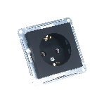 Механизм розетки 1-м СП AtlasDesign с заземл. 16А карбон SchE ATN001043, фото3