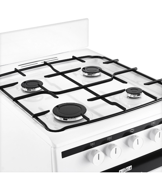 Плита газовая Hansa FCGW51001 белый, конфорок 4 шт, духовка 56 л, 50 см x 85 см x 60 см