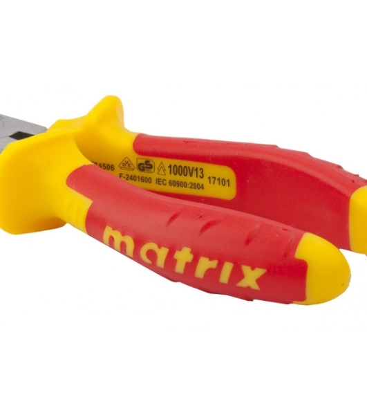 Длинногубцы Matrix прямые Insulated 17101 160 мм, двухкомпонентные рукоятки PROFESSIONAL