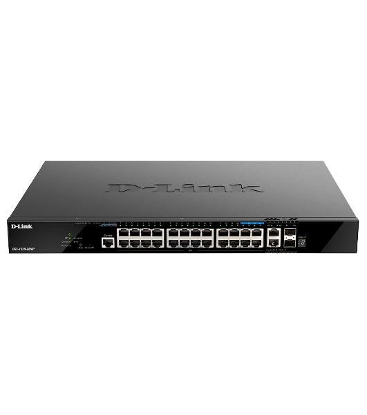 Коммутатор D-Link DGS-1520-28MP/A1A, 20×1 Гбит/с + 4×2.5 Гбит/с + 2×10 Гбит/с Base-T + 2×10 Гбит/с SFP+, управляемый