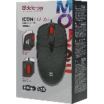 Мышь проводная Defender Icon MB-057 черный, 1000 dpi, USB, кнопки - 3, фото2