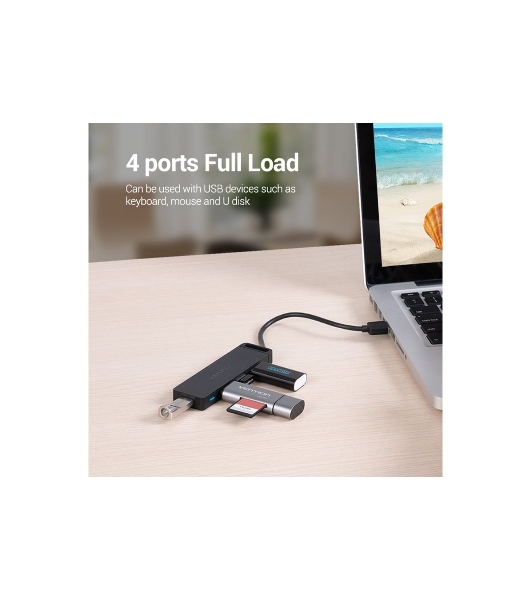 USB-концентратор Vention CHLBF, USB 3.0, USB 4 порта, USB