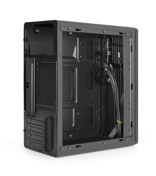 Корпус ExeGate BAA-503U2-AAA400, Mini-Tower, чёрный, 1 x 80/90 мм, БП 400 Вт