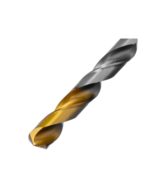 Сверло спиральное по металлу Denzel 12 x 205 мм, Р6М5, Golden Tip, удлиненное