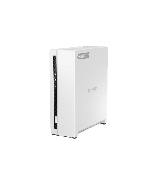 Сетевое хранилище SMB QNAP TS-133 NAS 1 HDD tray. ARM 4-core Cortex-A55 1.8GHz, ram 2 Gb (max), 1x1GbE, 1xUSB 2.0 port,1xUSB 3.2 Gen 1
