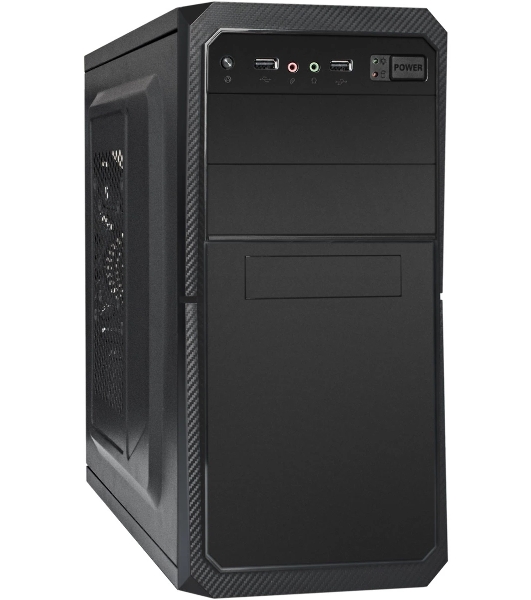 Компьютерный корпус Minitower ExeGate BA-202-UNS500 (mATX, БП UNS500 с вент. 12см, 2хUSB, аудио, черный)
