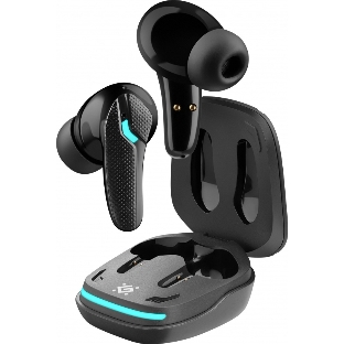 Наушники TWS Defender CyberDots 285 черный, внутриканальные, Bluetooth, светодиодная подсветка, до 4 ч