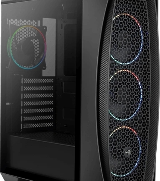 Компьютерный корпус Aerocool/Formula Aero One Eclipse-G-BK-v1 черный без БП ATX 4x120мм 2xUSB 3.0 audio