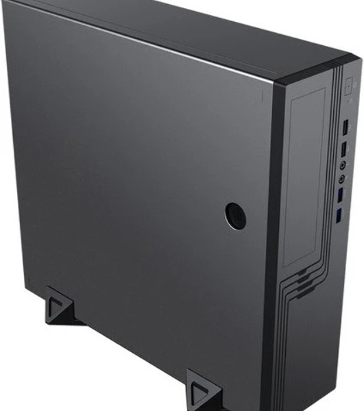 Компьютерный корпус EL555BK PM-300TFX 80+Bronze U3.0*2+U2*2+2*combo Audio; fan 9см; intrusion switch POWERMAN Slim Case 6143524