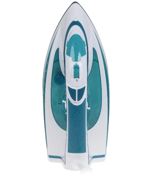 Утюг Delta LUX DL-352 белый с бирюзовым, 2200 Вт, 30 г/мин, 140 г/мин, 300 мл