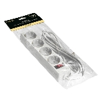 Удлинитель ExeGate EC-4-5W (EX279401RUS), белый, 5 м, евровилка с заземлением, 4 евророзетки с заземлением, 2200 Вт, фото2
