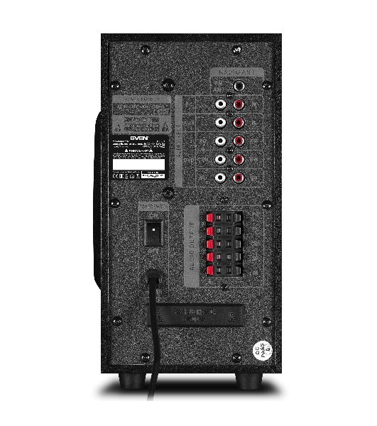 Компьютерная акустика SVEN АС HT-201, черный (80 Вт, Bluetooth, пульт, дисплей, FM, USB, SD)