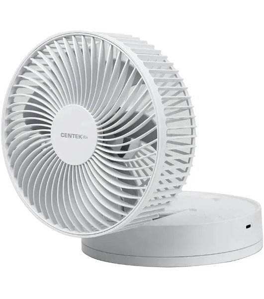 Вентилятор Centek CT-5042 белый, настольный, 12 Вт, 4 скорости, 19 см