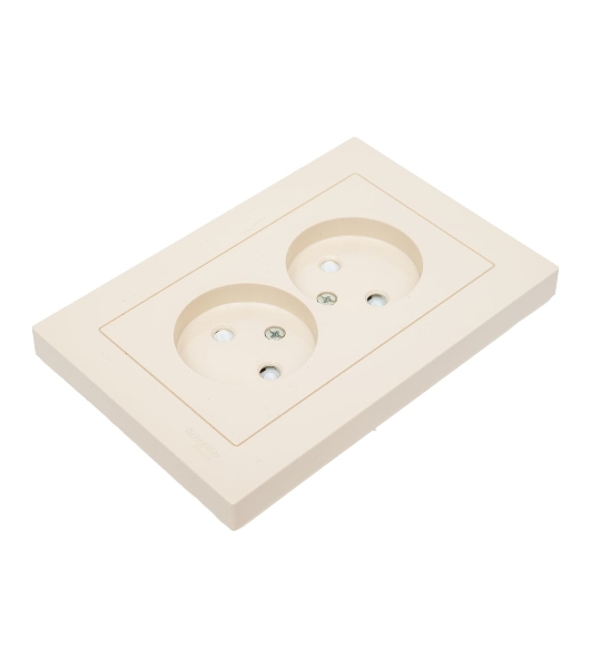 Розетка 2-м СП AtlasDesign 16А IP20 без заземл. защ. шторки в сборе беж. SE ATN000222