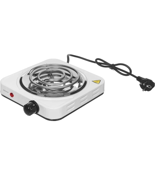Электрическая плитка Centek CT-1508 (белый) 1конфорка ТЭН 140мм, 1000Вт, индикатор работы