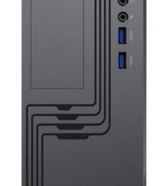 Компьютерный корпус EL555BK PM-300TFX 80+Bronze U3.0*2+U2*2+2*combo Audio; fan 9см; intrusion switch POWERMAN Slim Case 6143524