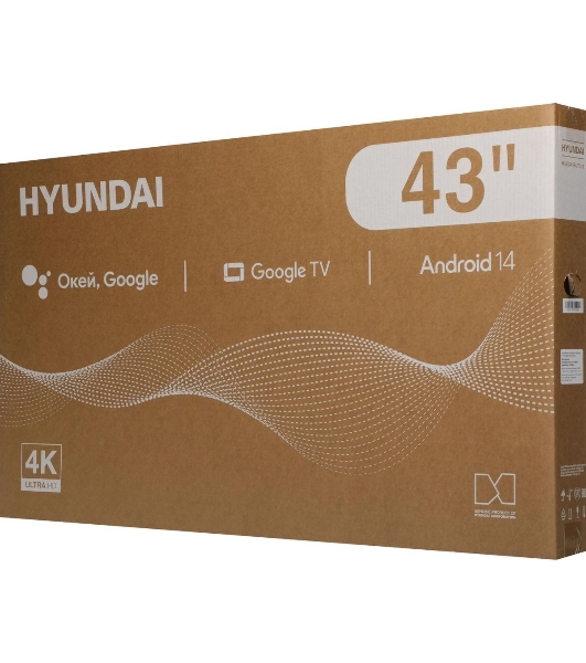 Телевизор Hyundai 43' H-LED43BU7011 черный LED 4K UHD 60Hz Smart TV 2GB/16GB