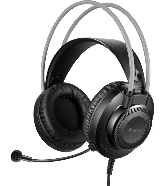 Гарнитура A4Tech Fstyler FH200U серый, проводная