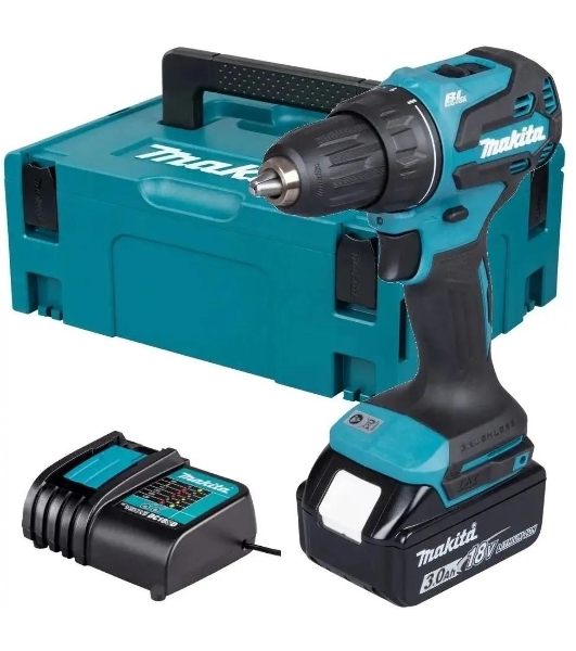 Дрель-шуруповерт Makita DDF490SF1J, 18 В, 3 Ач, 50 Нм, бесщеточный