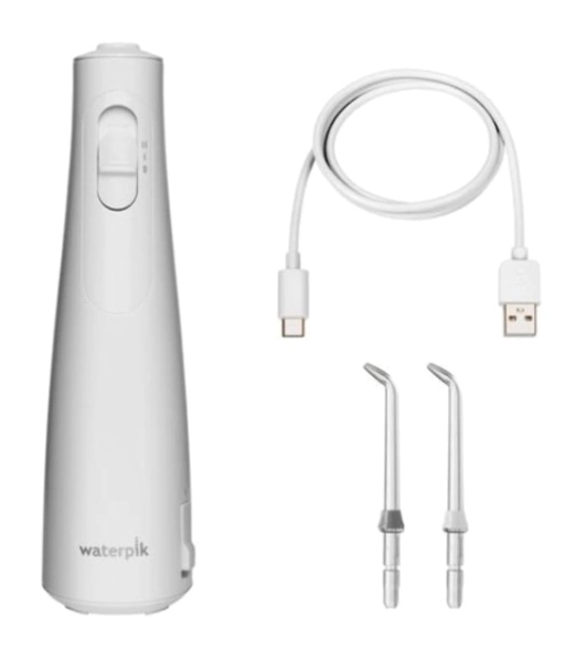 Ирригатор Waterpik WF-21 белый, от аккумулятора, 210 мл, 2 режима
