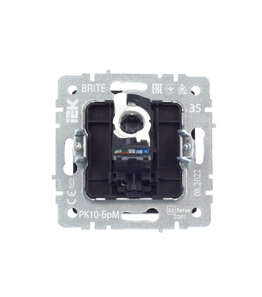 Розетка компьютерная IEK BRITE РК10-БрМ RJ45 кат.5E маренго
