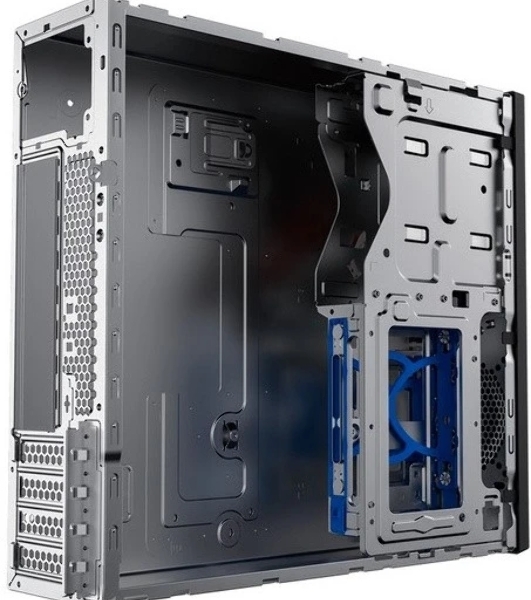 Компьютерный корпус EL555BK PM-300TFX 80+Bronze U3.0*2+U2*2+2*combo Audio; fan 9см; intrusion switch POWERMAN Slim Case 6143524