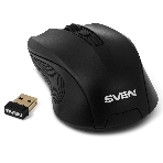 Мышь беспроводная SVEN RX-400W черный, 1400 dpi, радиоканал, USB, кнопки - 4, фото4