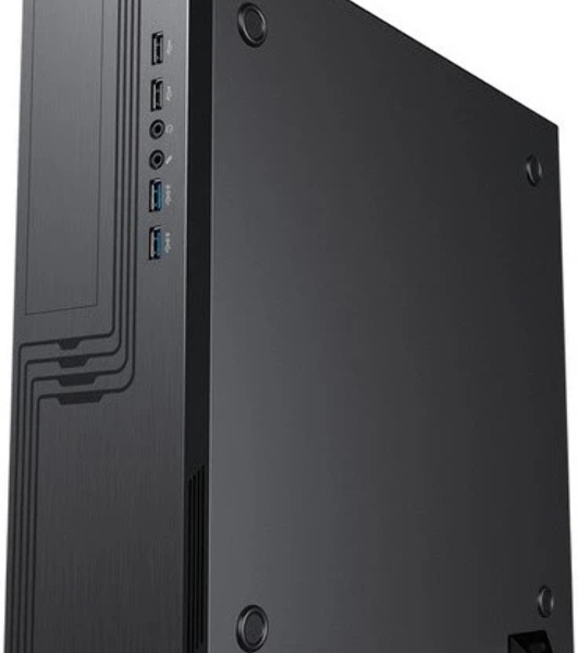 Компьютерный корпус EL555BK PM-300TFX 80+Bronze U3.0*2+U2*2+2*combo Audio; fan 9см; intrusion switch POWERMAN Slim Case 6143524