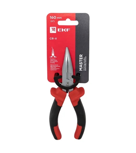 Длинногубцы EKF dgi-160-mas изогнутые, 160 мм Master Basic