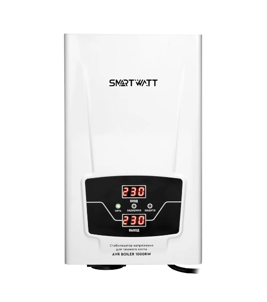 Стабилизатор напряжения для газового котла SMARTWATT AVR BOILER 1000RW (140W - 260W, 1000VA, 1 кВт, 50 Гц, розеток - 1,