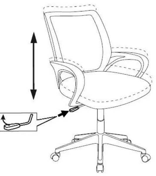 Кресло Бюрократ CH-W695NLT TW-04 TW-12 темно-серый, сетка/ткань, 120 кг, механизм качания