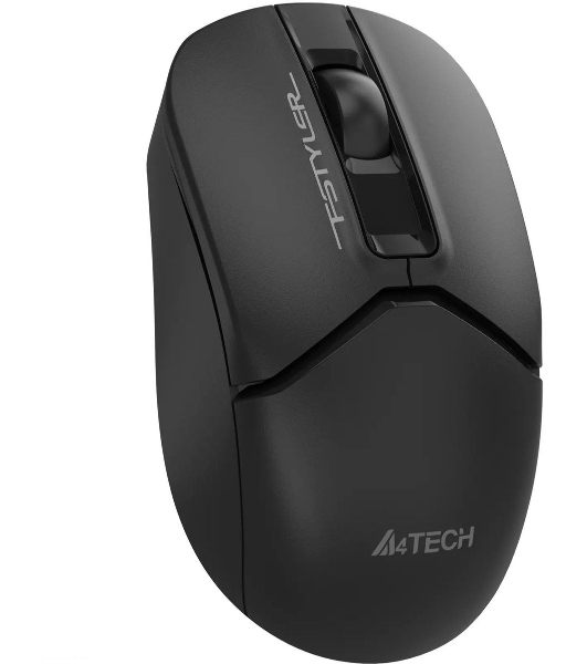 Мышь беспроводная A4Tech Fstyler FG12S черный, 1200 dpi, радиоканал, USB, кнопки - 3