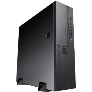 Компьютерный корпус EL555BK PM-300TFX 80+Bronze U3.0*2+U2*2+2*combo Audio; fan 9см; intrusion switch POWERMAN Slim Case 6143524