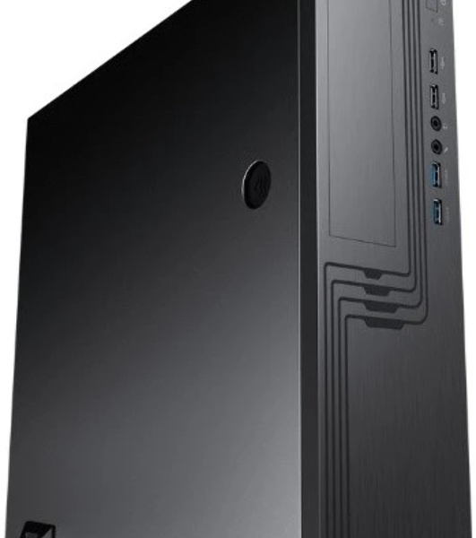Компьютерный корпус EL555BK PM-300TFX 80+Bronze U3.0*2+U2*2+2*combo Audio; fan 9см; intrusion switch POWERMAN Slim Case 6143524